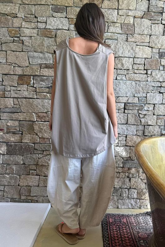 Oscar Drape Trapeze Tank Mocha